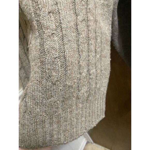 Vintage Country Squire By Jantzen Light Brown Wool Sweater Blue Argyle Print M - Picture 11 of 12